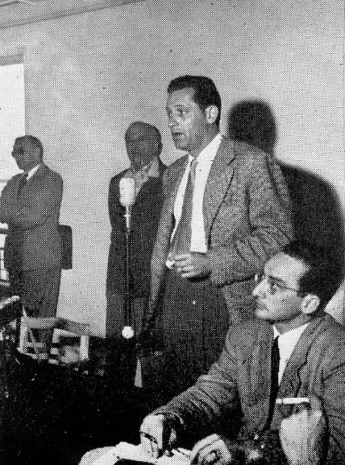 William Holden during his press conference