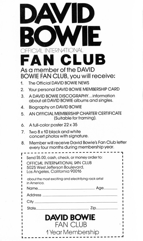 David Bowie International Fan Club